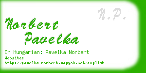 norbert pavelka business card